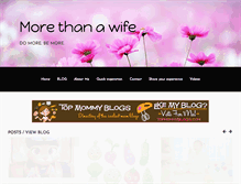 Tablet Screenshot of morethanawife.com